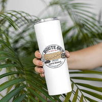 Route Highway 66 Map Chicago to Santa Monica Skinny Tumbler Vintage America Road Trip Americana