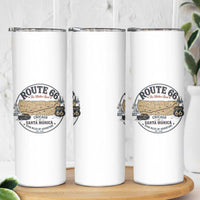 Route Highway 66 Map Chicago to Santa Monica Skinny Tumbler Vintage America Road Trip Americana