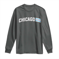 Sweet Chicago Flag Red Six Pointed Stars Long Sleeve Shirt