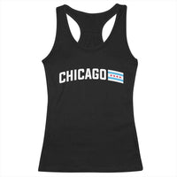 Sweet Chicago Flag Red Six Pointed Stars Racerback Tank Top