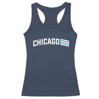Sweet Chicago Flag Red Six Pointed Stars Racerback Tank Top