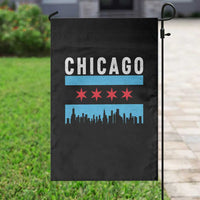 Vintage Chicago City Skyline Flag Garden Flag
