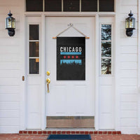 Vintage Chicago City Skyline Flag Garden Flag