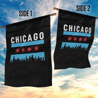 Vintage Chicago City Skyline Flag Garden Flag