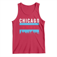 Vintage Chicago City Skyline Flag Tank Top
