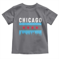 Vintage Chicago City Skyline Flag Toddler T Shirt