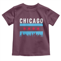 Vintage Chicago City Skyline Flag Toddler T Shirt