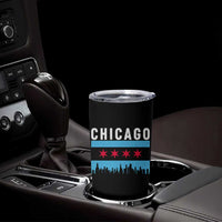 Vintage Chicago City Skyline Flag Tumbler Cup