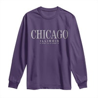 Chicago Illinois IL Est 1837 Vintage Travel Souvenir Long Sleeve Shirt