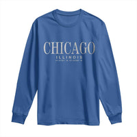 Chicago Illinois IL Est 1837 Vintage Travel Souvenir Long Sleeve Shirt