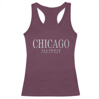 Chicago Illinois IL Est 1837 Vintage Travel Souvenir Racerback Tank Top