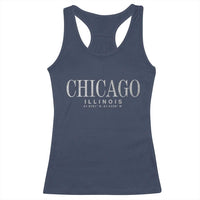 Chicago Illinois IL Est 1837 Vintage Travel Souvenir Racerback Tank Top