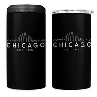 Chicago Downtown Skyline Minimalist Illinois Souvenir 4 in 1 Can Cooler Tumbler