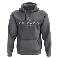 Chicago Downtown Skyline Minimalist Illinois Souvenir Hoodie