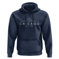 Chicago Downtown Skyline Minimalist Illinois Souvenir Hoodie