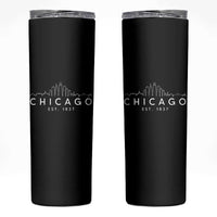 Chicago Downtown Skyline Minimalist Illinois Souvenir Skinny Tumbler