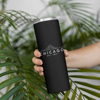 Chicago Downtown Skyline Minimalist Illinois Souvenir Skinny Tumbler