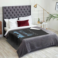 Chicago City Skyline Night Lights Throw Blanket