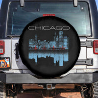 Chicago City Skyline Night Lights Spare Tire Cover