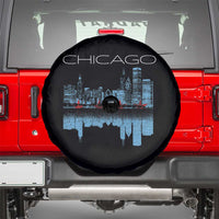 Chicago City Skyline Night Lights Spare Tire Cover