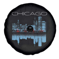 Chicago City Skyline Night Lights Spare Tire Cover