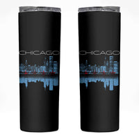 Chicago City Skyline Night Lights Skinny Tumbler