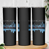 Chicago City Skyline Night Lights Skinny Tumbler