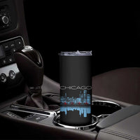 Chicago City Skyline Night Lights Skinny Tumbler