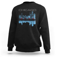 Chicago City Skyline Night Lights Sweatshirt