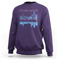 Chicago City Skyline Night Lights Sweatshirt