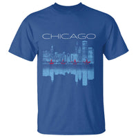 Chicago City Skyline Night Lights T Shirt