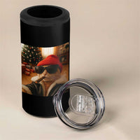 Funny Gangster Cats Christmas 4 in 1 Can Cooler Tumbler Smoking Kitten Meme - Wonder Print Shop