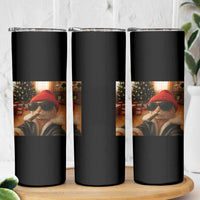 Funny Gangster Cats Christmas Skinny Tumbler Smoking Kitten Meme - Wonder Print Shop