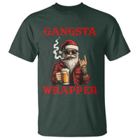 Funny Santa Drinking Beer Christmas T Shirt Gangster Rock On Hand Xmas - Wonder Print Shop