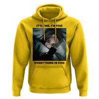 Funny Distressed Doll Face Meme Hoodie It Is Fine I Am Fine Everything Is Fine - Wonder Print Shop