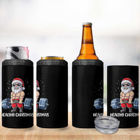 Funny Santa Gym Xmas 4 in 1 Can Cooler Tumbler Healthy Christmas - Wonder Print Shop