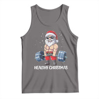 Funny Santa Gym Xmas Tank Top Healthy Christmas - Wonder Print Shop