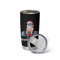 Funny Santa Gym Xmas Tumbler Cup Healthy Christmas - Wonder Print Shop