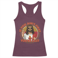 Funny Jesus Racing Racerback Tank Top If You Are Not First You Are Last - Wonder Print Shop