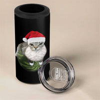 Watermelon Cat Christmas 4 in 1 Can Cooler Tumbler Funny Silly Kitten Meme - Wonder Print Shop