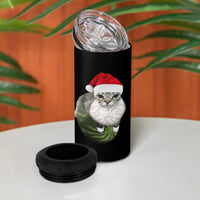 Watermelon Cat Christmas 4 in 1 Can Cooler Tumbler Funny Silly Kitten Meme - Wonder Print Shop