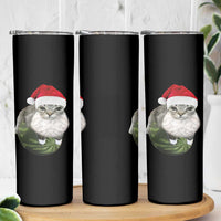 Watermelon Cat Christmas Skinny Tumbler Funny Silly Kitten Meme - Wonder Print Shop