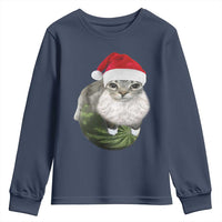 Watermelon Cat Christmas Youth Sweatshirt Funny Silly Kitten Meme - Wonder Print Shop