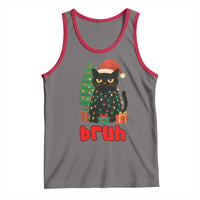 Funny Cat Bruh Christmas Tank Top Silly Meme Kitty Xmas - Wonder Print Shop