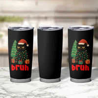Funny Cat Bruh Christmas Tumbler Cup Silly Meme Kitty Xmas - Wonder Print Shop