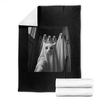 Funny Ghost Cat Halloween Meme Throw Blanket - Wonder Print Shop