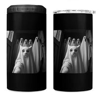 Funny Ghost Cat Halloween Meme 4 in 1 Can Cooler Tumbler - Wonder Print Shop