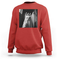 Funny Ghost Cat Halloween Meme Sweatshirt - Wonder Print Shop