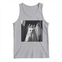Funny Ghost Cat Halloween Meme Tank Top - Wonder Print Shop