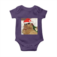 Funny Cat Drinking Wine Christmas Baby Onesie - Wonder Print Shop
